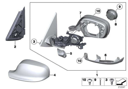 Retrovisor Exterior Calefactable Para Bmw X1 E84 . Original Bmw. Recambios