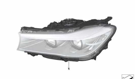 Farol de LED esquerdo para BMW G11, G12 (OEM 63117408717). BMW original