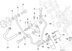 Soporte OEM 11361407880 para BMW Serie 5 E39, Z8 E52. Original BMW.