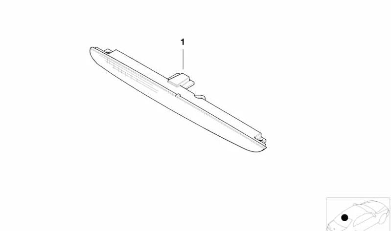 Tercera luz de freno blanca OEM 63258385986 para BMW E36 y Z3. Original BMW