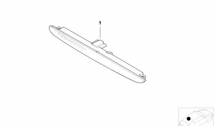 Tercera luz de freno blanca OEM 63258385986 para BMW E36 y Z3. Original BMW