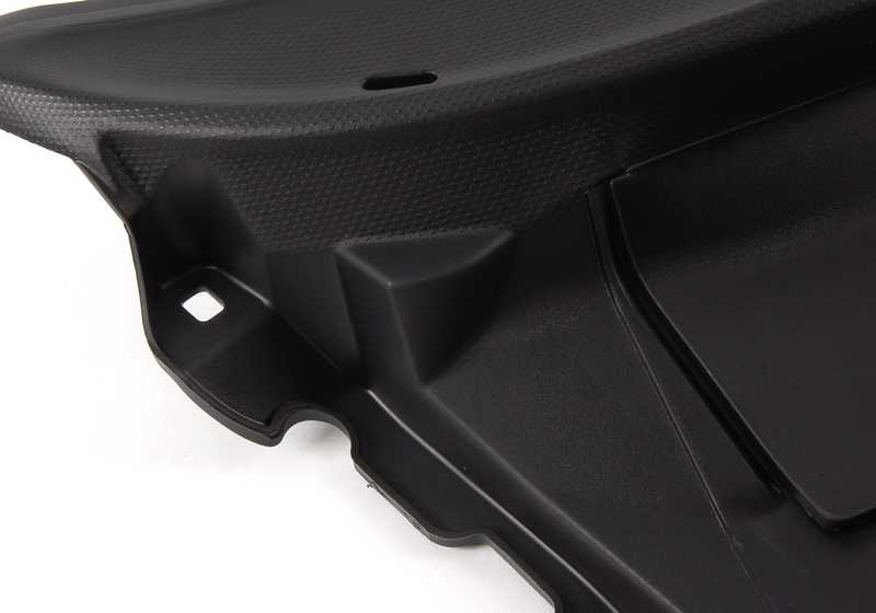 Cubierta lateral derecha OEM 51132751210 para MINI R55, R56, R57 (todos los modelos: Cooper, Cooper S, Cooper D). Pieza exterior original MINI para paso de rueda delantero derecho.