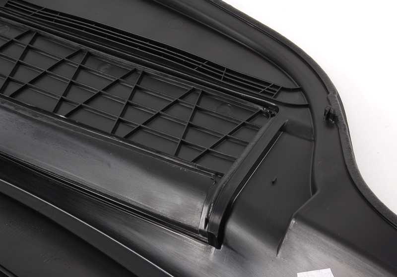 Cubierta lateral derecha OEM 51132751210 para MINI R55, R56, R57 (todos los modelos: Cooper, Cooper S, Cooper D). Pieza exterior original MINI para paso de rueda delantero derecho.