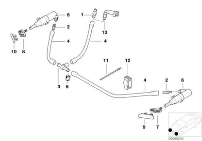 Pieza De Distribución Sistema Lavafaros Para Bmw E46. Original Recambios