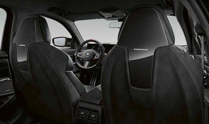 Rear panel Seat M Performance in Alcantara and Carbon OEM 52105A40303 for BMW 2 G42 Series (218i, 220i, 220d, 230i, M240i). Interior aesthetic improvement. Original BMW.