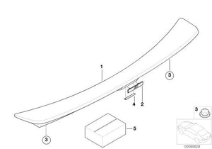 M Tecnic Primed Rear Spoiler For Bmw E36 Compact. Original Spare Parts