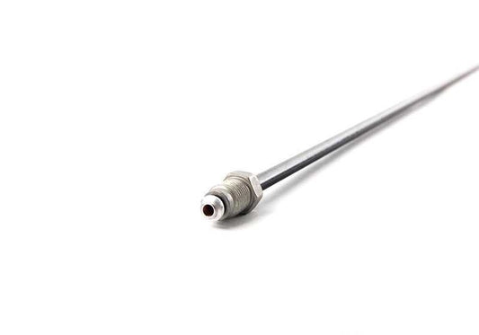 Tubería de freno OEM 34326755602 para BMW E38 {725tds, 728i} con tracción trasera. Longitud 985mm, rosca M10. Original BMW.
