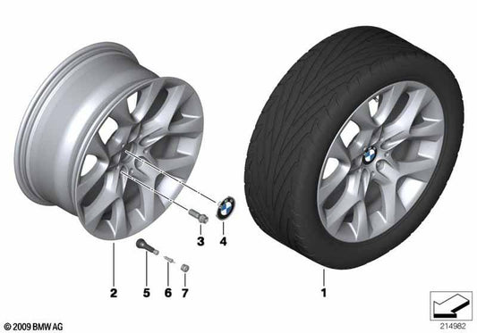 334 Star Alloy Wheels for BMW X5 E70 (OEM 36116788007). Original BMW