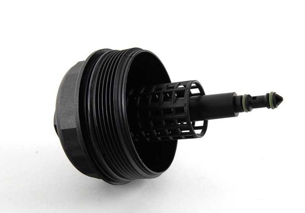 Tapa del filtro de aceite OEM 11421744000 para BMW E36 320i. Compatible con versiones manuales y automáticas de los años 1994 a 1999. Recambio original BMW.
