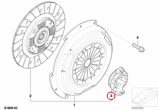 Couvercle de débrayage OEM 21511044092 pour MINI R50 One 1.4i, One 1.6i, Cooper… et plus. Original MINI