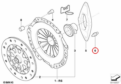 Gneecap frizione OEM 21511223406 per BMW E34, E39, E38, E31. BMW originale.