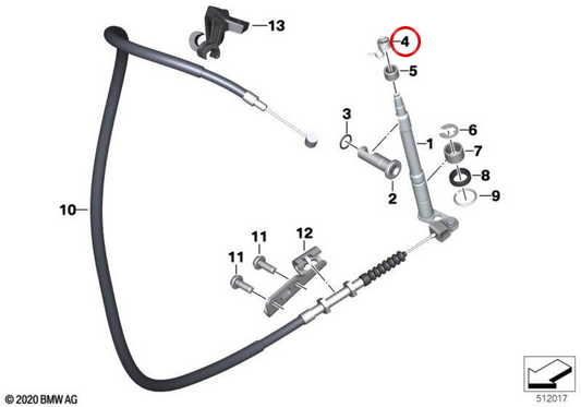 OEM Torsionsfeder 21518569741 für BMW M 1000 R, M 1000 XR, S 1000 R, S 1000 RR Motorräder. Original BMW Motorrad.