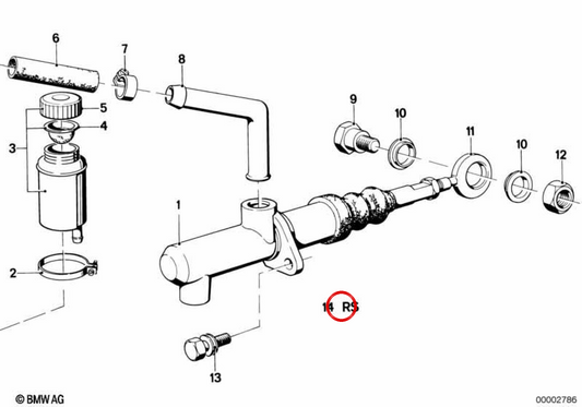 Jogo de reparação do cilindro transmissor da embraiagem OEM 21521102625 para BMW E21, E12, E24, E23, 2500-3.3Li, 2.5CS-3.0CSL… e mais. Original BMW