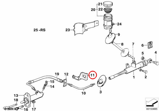 OEM -Kupplungsunterstützung 21521154264 für BMW E28, E24, E23. Original BMW.