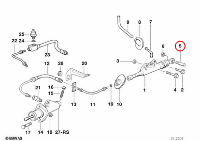 PIN di sicurezza OEM 21521159047 per BMW E36 e Z3. BMW originale.
