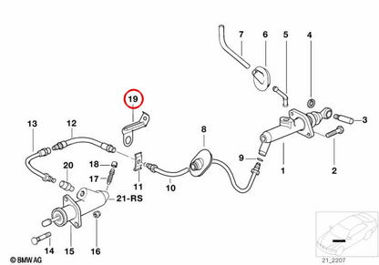 OEM clutch support 21521164303 for BMW E39, E38, E53, E52. Original BMW.