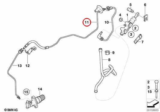 OEM Kupplungskanal 21526774284 für MINI R50, R52, R53. Originaler MINI.
