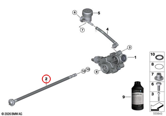 Barra de presión de embrague OEM 21527107819 para motos BMW R 1300 GS, R 1300 GS Adventure, R 1300 RT, R 1300 R, R 1300 RS. Original BMW Motorrad.