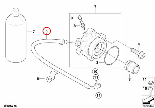 Linea frizione OEM 21527709456 per BMW Motorrad K 1200 S, K 1300 S. Originale BMW Motorrad.