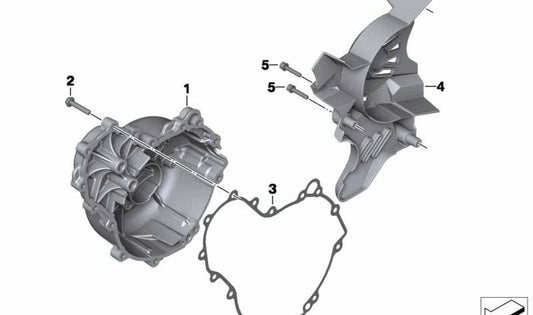 Placa direita do cortador de motores OEM 11147670688 para motocicletas BMW F 700 Gs, F 800 GT, F 800 s, F 800 St, F 650 Gs, F 800 gs, F 800 R, F 800 Gs Aventura. BMW Motorrad original.