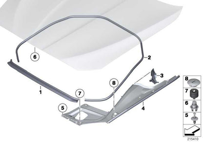 Junta Goma Capo Delantero Para Bmw F10 F11. Original Recambios