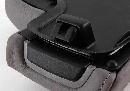 Reposabrazos central delantero gris OEM 51169133813 para BMW E90, E91, E92, E93. Compatible con modelos 316d, 316i. Original BMW.