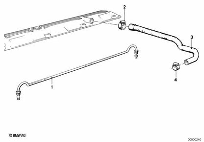 Tubo de ventilación para BMW Serie 3 E30, Serie 5 E28 (OEM 11151278804). Original BMW