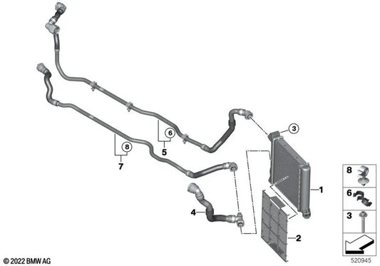 Grid di protezione Piedras per BMW 2 U06, X1 U11 (OEM 17115A1E2B0). BMW originale.