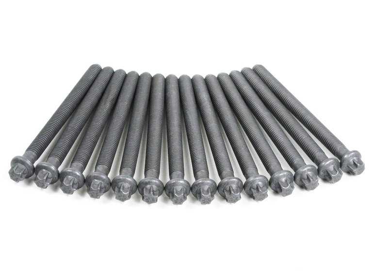 Juego de tornillos para culata OEM 11127583116 para BMW E60, E61, E63, E64, E32, E38, E31. Original BMW.