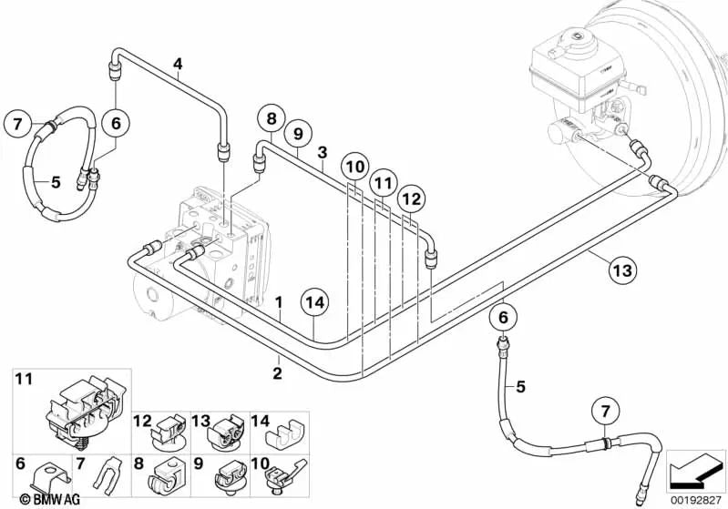Rubber lined pipe for BMW E70, E71 (OEM 34326791756). Original BMW.