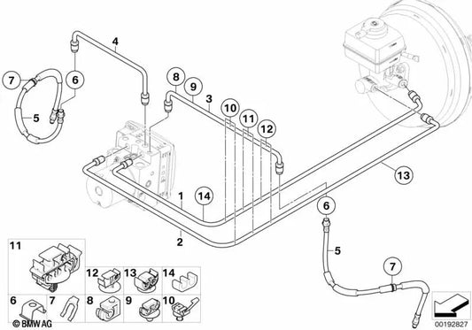 Rubber lined pipe for BMW E70, E71 (OEM 34326791756). Original BMW.