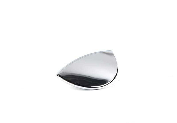 Tapa embellecedora cromada izquierda OEM 61672752559 para MINI R55, R56, R57, R58, R59. Pieza original MINI.