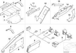 Soporte de amplificador HiFi/teléfono OEM 65128378012 para BMW Serie 3 E46. Original BMW.