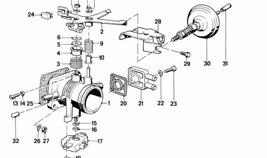 Unità di controllo OEM Mariposa 13541289039 per BMW E30 ed E28. BMW originale.