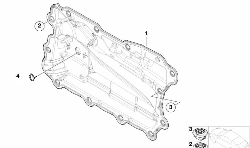 Cierre rápido OEM 51417007118 para BMW E65 y E66. Compatible con varias versiones del Serie 7 (730d, 730i, 735i). Original BMW.