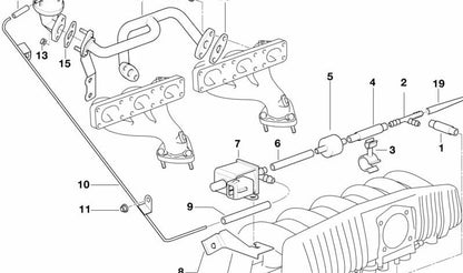 Válvula antirretorno OEM 11727540466 para BMW E36, Z3. Original BMW.