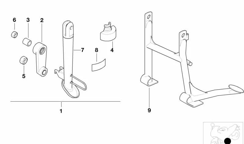 Tuerca hexagonal autofrenable M12 OEM 33532345533 para motos BMW F 650, F 650 ST, G 650 X... y más. Original BMW Motorrad.