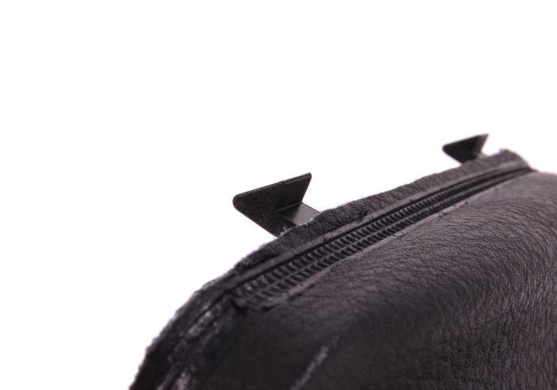 Funda palanca de cambios en símil piel OEM 25111434099 para BMW E46. Color negro. Original BMW.