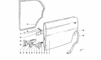 Tope de goma OEM 51216750058 para BMW Serie 3 E46. Original BMW.