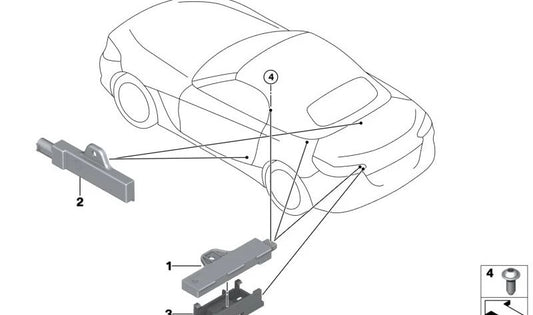 Antena interior acceso confort OEM 65206832065 para BMW F40, F44, G20, G21, G11, G12, F91, F92, F93, G14, G15, G16, G05, G06, G07, G29. Original BMW.