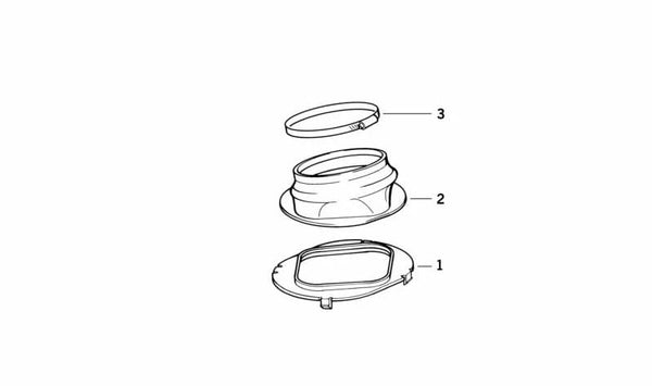 Fuelle protector de transmisión OEM 12311731384 para BMW E32. Original BMW.