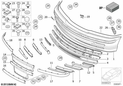 Unterlage para BMW Serie 3 E46 (OEM 51118195303). Original BMW
