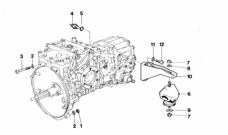 Interruptor de luz de marcha atrás / punto muerto OEM 23141352153 para BMW E21, E30, E12, E28, R50. Original BMW.