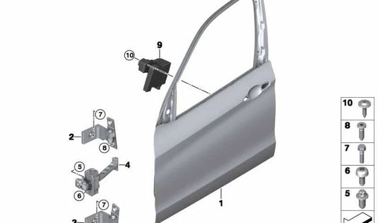 Tope de puerta delantero OEM 51217290595 para BMW F15, F85, F16, F86. Piezas originales BMW.