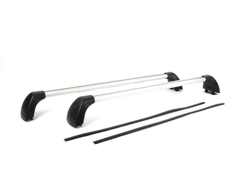OEM roof bars 82712150092 for BMW F10 and F10N. Compatible with holders, carriers and chests. Anti -theft system included. Original BMW.