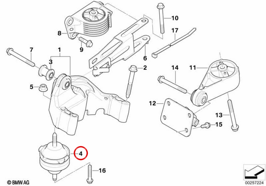 Soporte del motor OEM 22116759732 para MINI R50 Cooper, R50 One, R50 One 1.6i, R50 One D. Original MINI.
