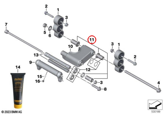 Jogo de casquilhos OEM 22118414646 para motos BMW C 400 GT e C 400 X. Original BMW Motorrad
