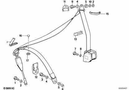 BMW Schraube 5 E12 E12, E28 Serie 7 E23 (OEM 72111875907). Original BMW.