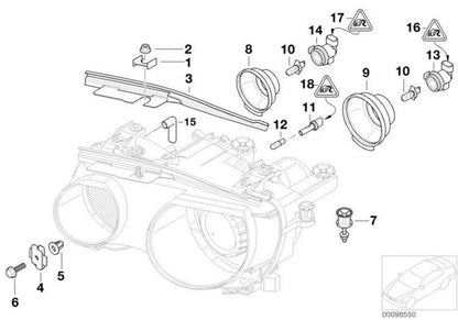 Portalámparas Luz De Carretera Para Bmw E46. Original Recambios