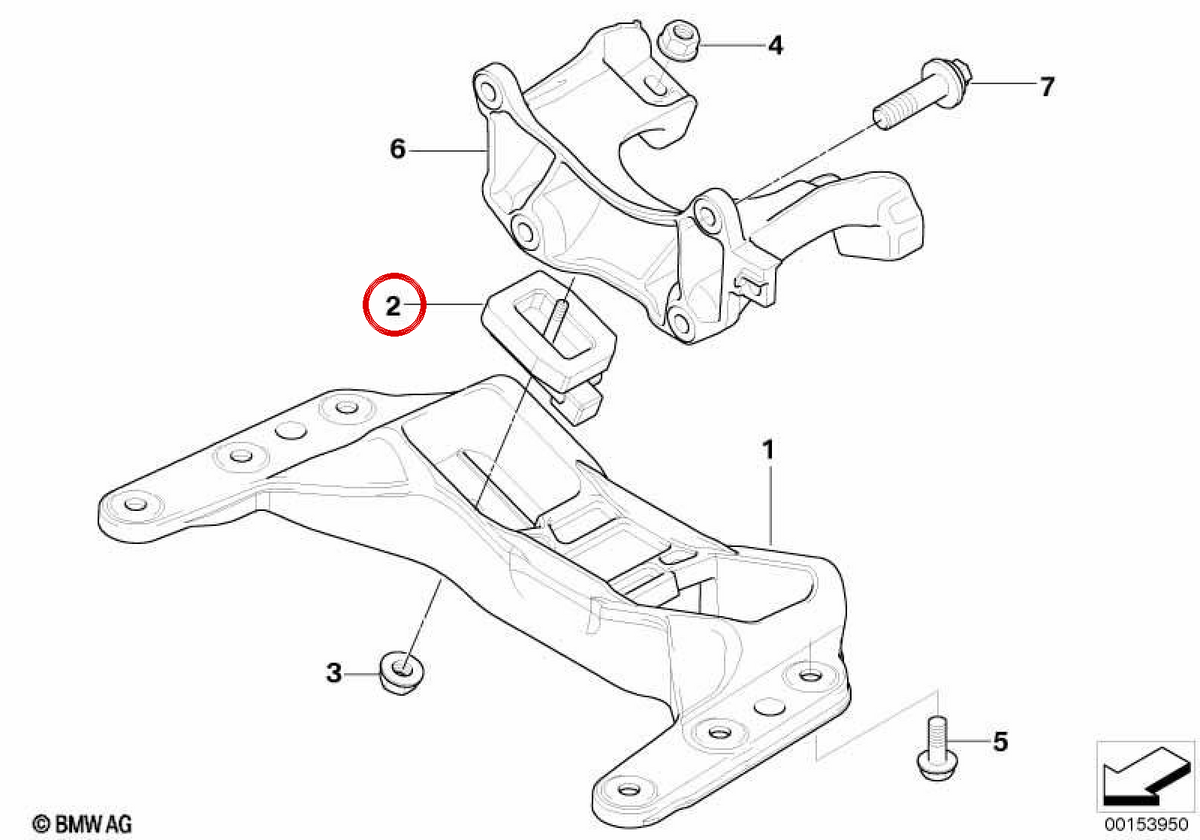OEM Schaltlager 22312283285 für BMW 3er E90, E92, E93, 5er E60, 6er E63, E64... und mehr. Original BMW.